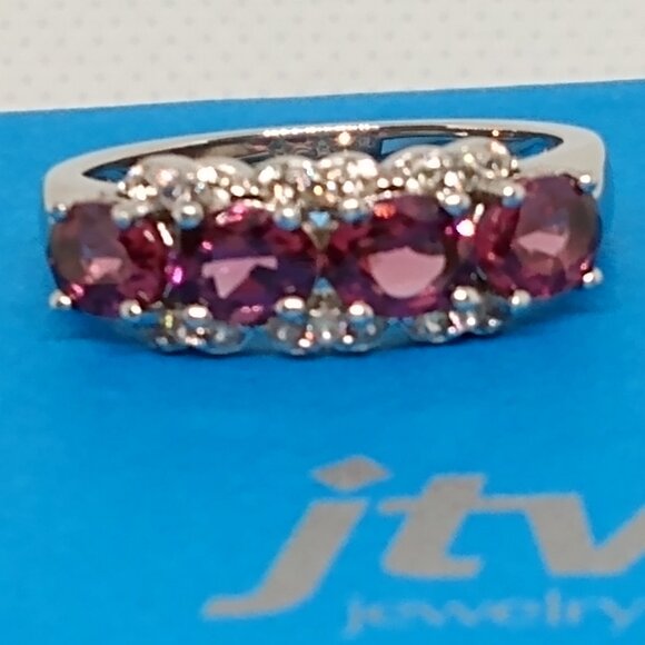 Blush Pink garnet ring size 6 - Picture 1 of 8